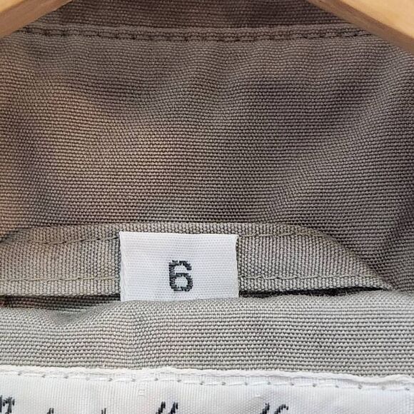 Claudia Barnes Petites trench jacket gray size 6 cotton blend 80's 90's - Picture 9 of 9